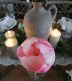 Kunstig pink tulipan L: 47...
