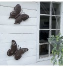 Sæt med 2 stk. små brune sommerfugle til væg