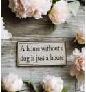 Beige magnet 5x10 cm. A home without a dog..