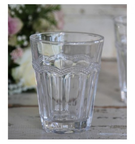 Vandglas med perlekant H: 11 cm.  - 1