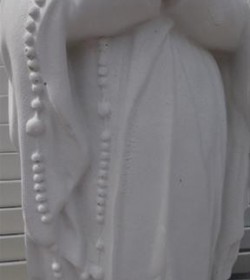 Stor madonnafigur i marmor  - 3
