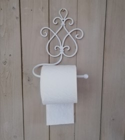 Hvid toiletrulleholder i...